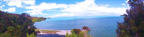 Панорама Тасманова моря с трека по побережью